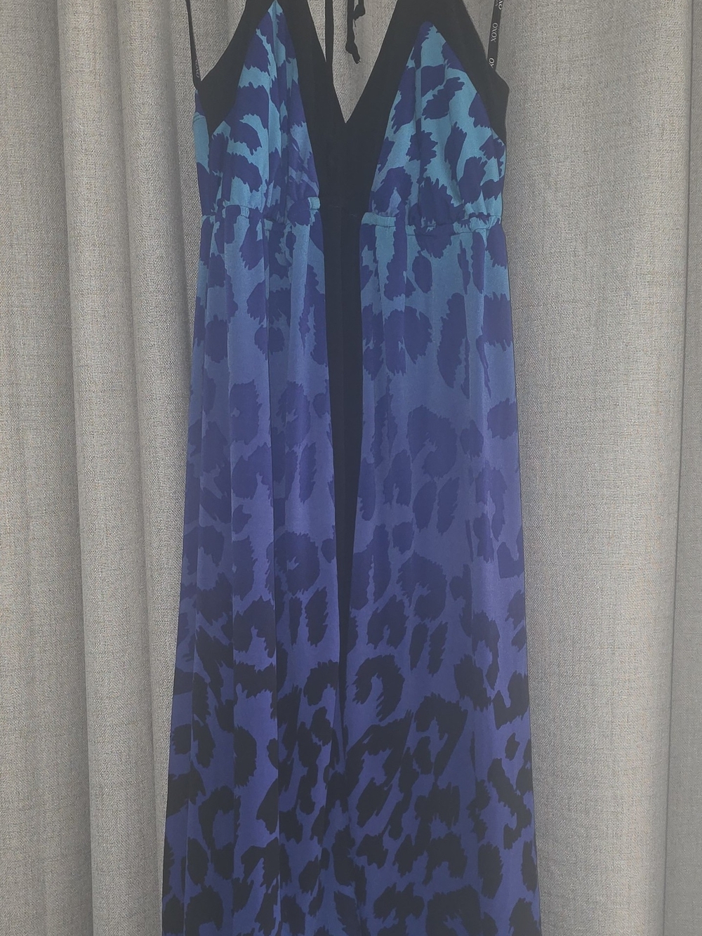 XOXO Animal Print Halter DRESS M Babydoll Cheetah Leopard Asymmetric